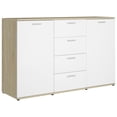 thumbnail image 2 of Charmma Sideboard White and Sonoma Oak 47.2"x14"x29.5" Chipboard, 2 of 9