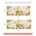 thumbnail image 6 of Sunflower Gnomes Yoga Towel for Hot Yoga Non Slip, Yellow Sunflower Vintage Leaves Bee Yoga Mat Towel Absorbent Yoga Sweat Towels Microfiber Hot Yoga Blanket for Bikram Pilates 26"x74", 6 of 7