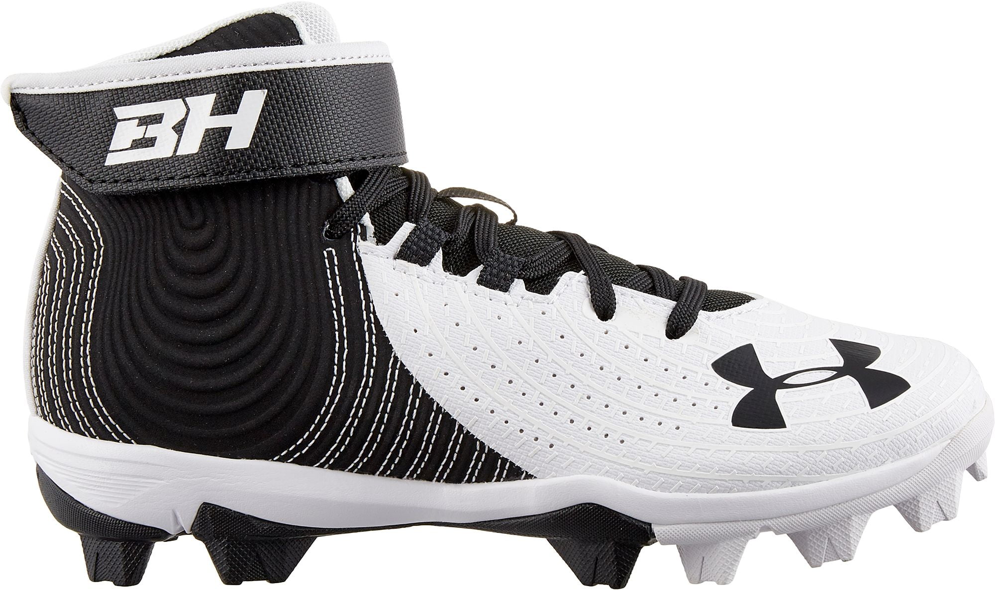 Under Armour Harper 3 Mid Molded Baseball Cleats NEW Men's Size 8 BLACK/NEON 