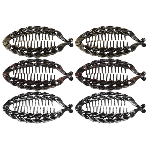 BESTYASH 6pcs Hair Supplies Claw Hair Clips for Women to Hold Thick Hair in Silver