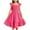 Hot Pink, variant on DeHolifer Girls Summer Dresses Pleated Ruffle Sleeve Smocked Flowy Dress Solid Color A-Line Swing Sundress,5 Years