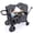 Gray, variant on SACVON 2-Seater Stroller Wagon with Side Entry, Canopy & Snack Tray, Includes Removable Storage Bag That Converts to a Backpack-Black