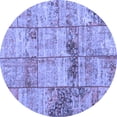 thumbnail image 1 of Ahgly Company Indoor Round Patchwork Blue Transitional Area Rugs, 4' Round, 1 of 4