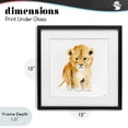 thumbnail image 4 of Stupell Industries Minimalist Minimal Lion Cub Black Framed Print Under Glass, 13 x 13, by Roozbeh, 4 of 8