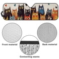 thumbnail image 7 of Psesaysky Windshield Sun Shade, Cute Cats Sunshade Compatible with Car Off-road Vehicle Foldable Windshield Sun Visor Blocks UV Rays 52.95x16.14 inch, 7 of 7