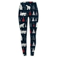 thumbnail image 4 of adviicd Leggings for Women High Waisted Christmas Print Yoga Pants Ankle Length Warm Leggings Soft Brushed Pants (Navy, L), 4 of 4