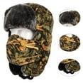 thumbnail image 4 of harmtty Men Hat Camouflage Thicken Autumn Winter Warm Korean Style Ear Flap Hat for Outdoor,Green, 4 of 8
