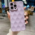 thumbnail image 4 of for iPhone 13 Pro Max Case for Women Men, 3D Honeycomb Pattern Bump Feel, Thin Slim Soft Back Cover Raised Camera Protection Phone Case for iPhone 13 Pro Max (6.7") - Light Purple, 4 of 11
