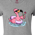 thumbnail image 4 of Inktastic Flamingo with Sunglasses Pool Float and Drink Women's T-Shirt, 4 of 5