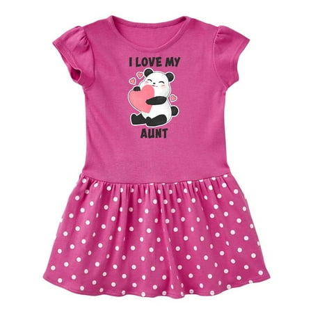 

Inktastic I Love My Aunt with Panda Illustration Gift Baby Girl Dress