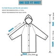 thumbnail image 4 of BN-LINK EVA Rain Ponchos for Adults Reusable, 2 Pack Raincoats Emergency for Women Men with Hood and Drawstring, White, 4 of 6