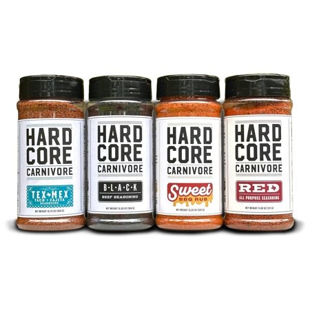 Black seasoning, Red all-purpose seasoning, TexMex seasoning, Sweet BBQ rub seasoning (4 pk)