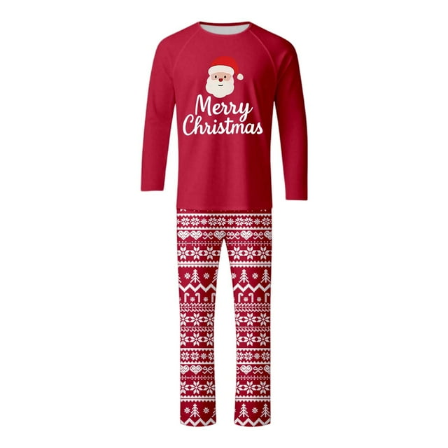 MIASHUI Ensemble de Pyjamas Assortis pour la Famille Pyjamas Assortis pour la Famille Tenue de Nuit Douillette pour la Maison pour Parents et Enfants Tenue de Nuit Festive pour les Fêtes Homme,P