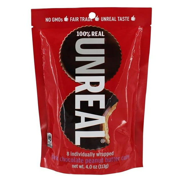 Unreal 4 oz Dark Chocolate Peanut Butter Cups