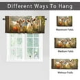 thumbnail image 6 of Farmhouse Cow Window Curtain Valances Cute Funny Animal Rustic Country Flowers Window Valance for Living Room Bathroom Bedroom, Kitchen Valance Rod Pocket Window Decor Curtain 54 by 18 in, 1 Panel, 6 of 6