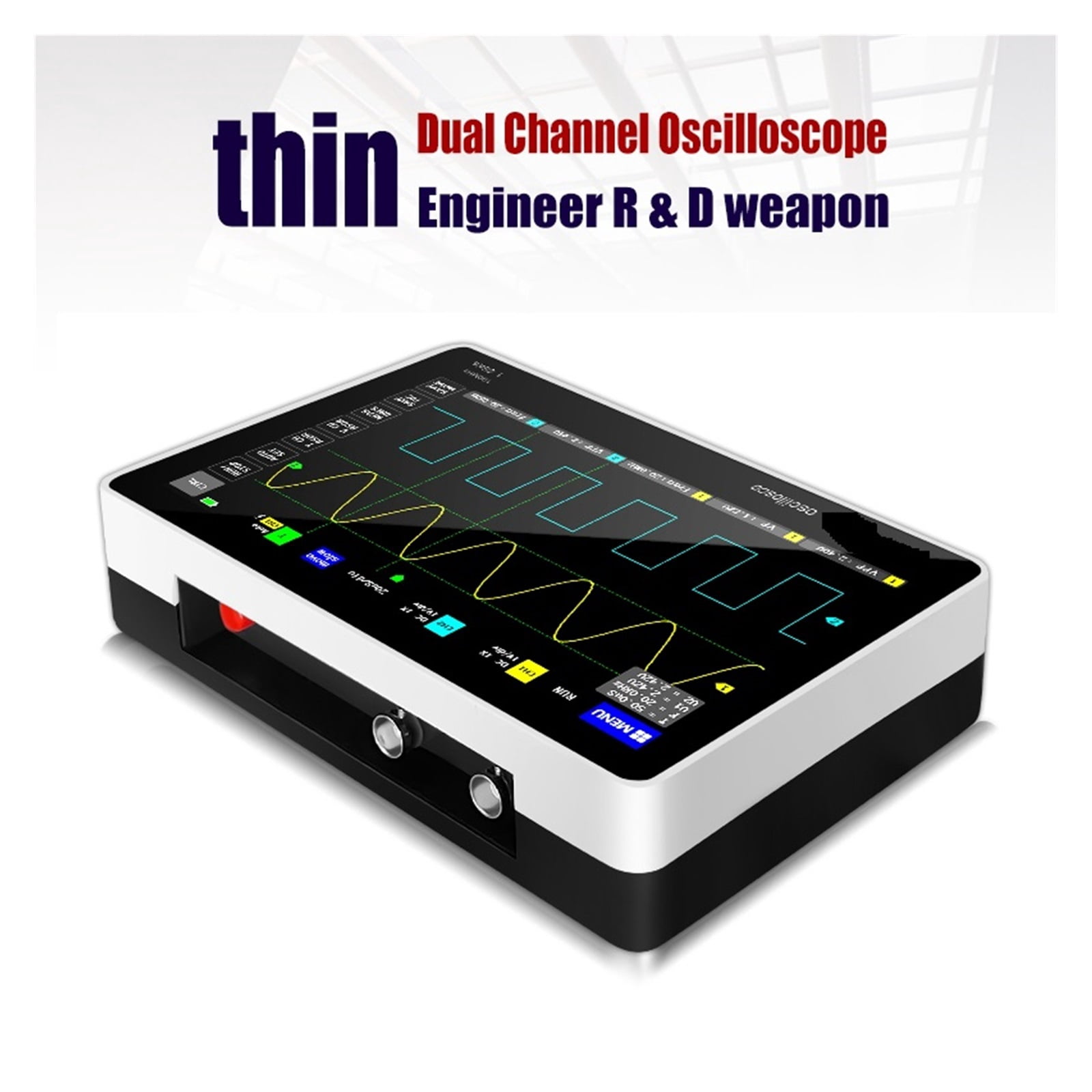 Digital Tablet Oscilloscope Dual Channel 100MHz Analog Bandwidth 1GSa Sampling Rate Auti-burn Waveform Multimeter ,Professional Designed