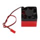 thumbnail image 1 of Disipador de calor del motor ventilador de enfriamiento de control de temperatura estable y eficiente de aleación de aluminio, adecuado para motores de 42 mm de diámetro 1 / 8 RC DC 5v rojo, 1 of 10