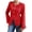 Red, variant on Solid Long Sleeveless Women Slim Fit Crew Neck Work Office Blazer Coat