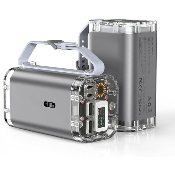 WhizMax Power Bank 40000mAh 100W Laptop Portable Charger 4 Ports With LED Light & IPS Screen