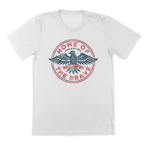 Brave Badge Humor Graphic White Mens T-Shirt