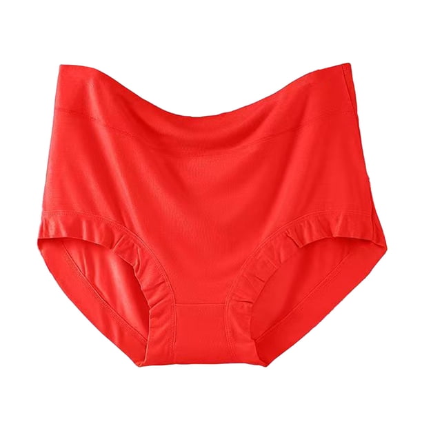 Ropa interior de algodón para mujer, sin costuras, de talla grande, de cintura alta, cobertura total, bragas suaves y elásticas para control de abdomen.
