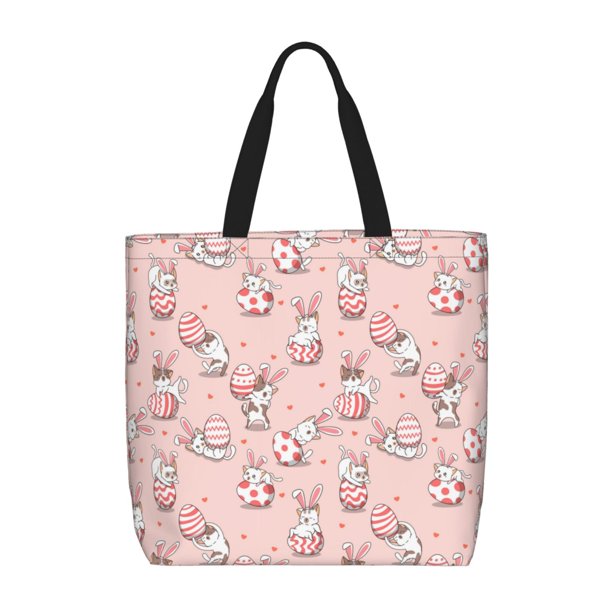 Easygdp Easter Rabbit Bolsa Tote para Mujer, Bolso de Hombro para Trabajo, Playa, Viajes, Compras y Supermercado
