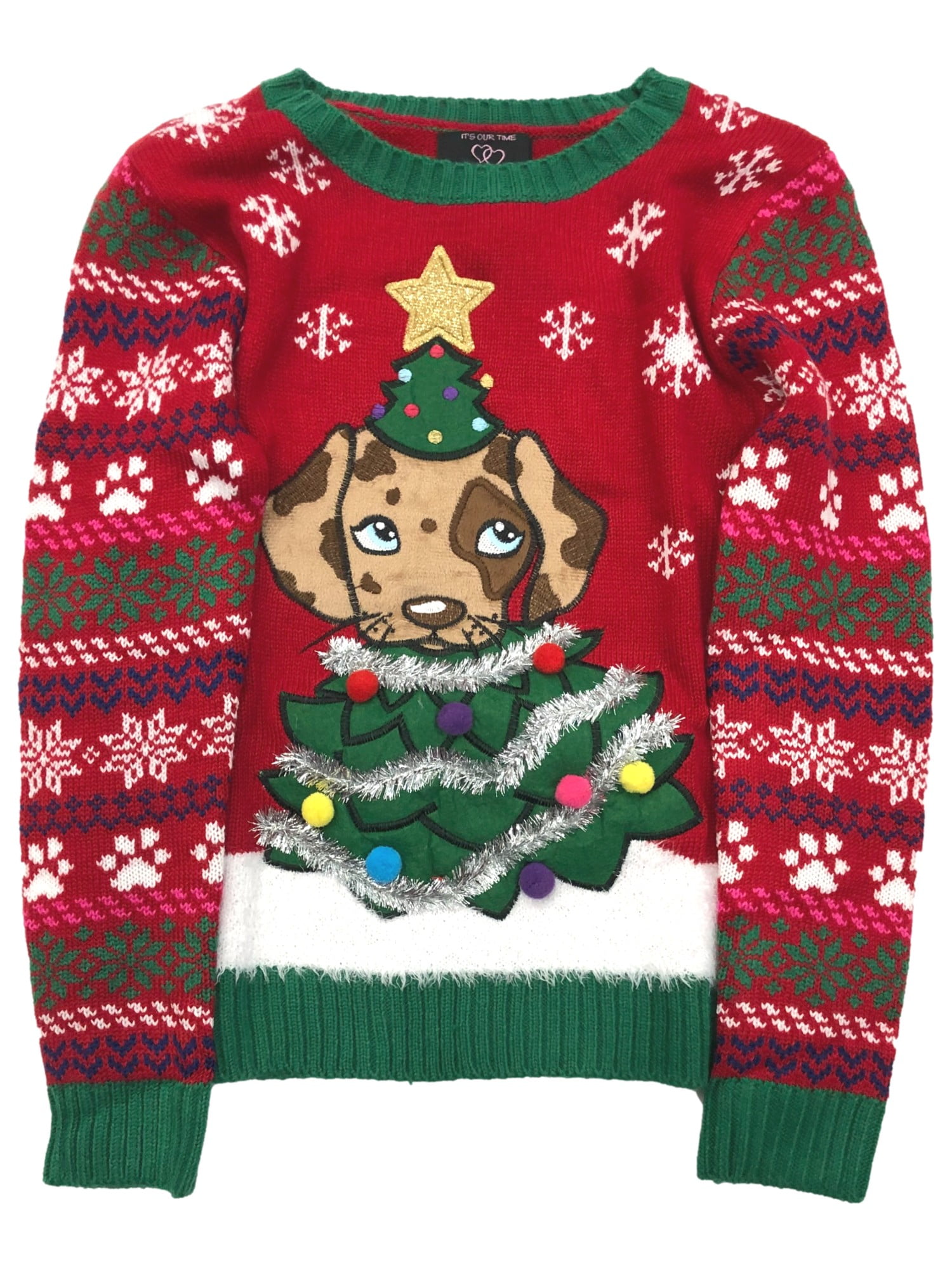 puppy holiday sweater