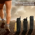 thumbnail image 2 of Sports Water Bottle with Straw & Spout Lids, 22 oz Double Wall Vacuum Insulated Stainless Steel with Wide Mouth, 2 of 7