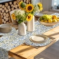 thumbnail image 4 of Elegant Blue Yellow Spring Floral Round 15 Inch Placemats Set of 2, Summer Botanical Green HeatResistant Non Slip Place Mats for Dining Table, Wipeable Braided Kitchen Table Mats for Housewarming, 4 of 9