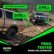 Rhino USA Heavy-Duty Recovery Gear Combos Off-Road Truck Vehicle Recovery (30 Strap + Shackles)