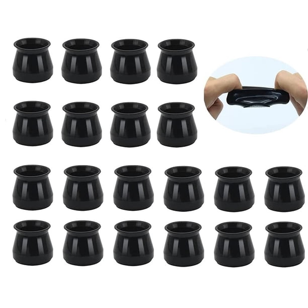 Protector de patas de silla 20 piezas Tapas de silicona para pies de silla con almohadillas de fieltro, Protectores de patas de silla redondos/cuadrados de silicona transparente para patas de silla y