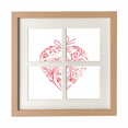 thumbnail image 1 of Fleurs Vignes Saint Valentin Rouge Cadre Mur Table Affichage 4 Ouvertures Image, 1 of 3