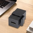 thumbnail image 3 of [Negro] Adaptador panel enchufe USB3.1 Tipo-C a módulo pared Conexión paso tipo C (Negro), 3 of 6