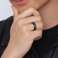 thumbnail image 5 of Men Thin 6mm Black Tungsten Carbide Rings Wedding Party Jewelry, 5 of 5