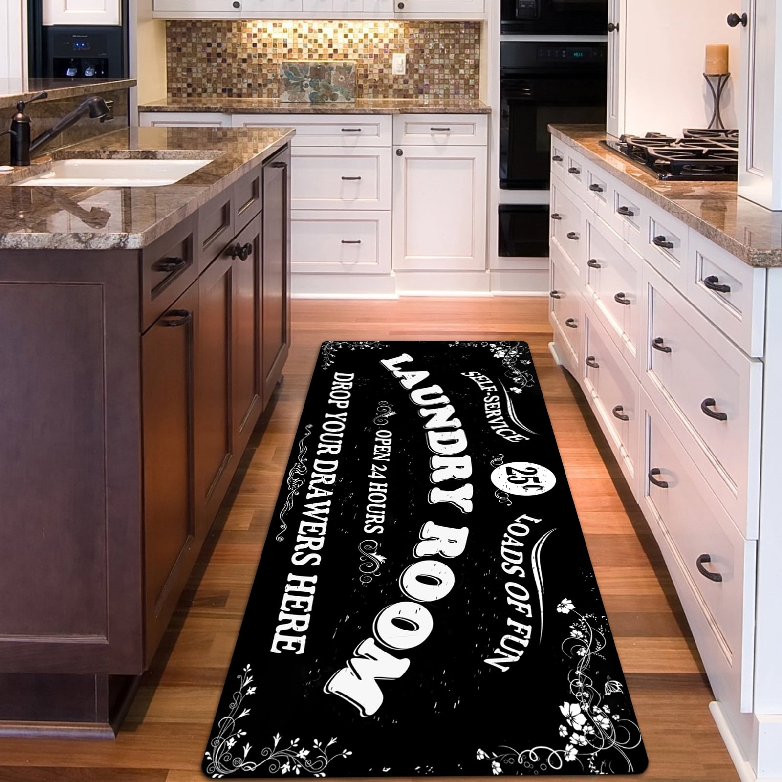 Laundry Room Rug Runner Stylish eyecy Non-Slip Laundry Room Rug 20"x59", Versatile, Waterproof Runner for Laundry Room, Kitchen, and Bathroom, Mudroom Decor and Farmhouse Charm