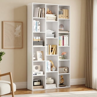 Uforic 6 Cube Organizer Bookcase, Farmhouse Cubby Bookshelf