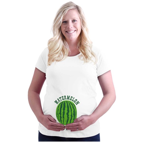 Watermelon Smuggler Funny Pregnancy Women's Maternity T Shirt Tee Brisco Brands S