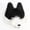 Black, variant on Realistic Wolf Mask with Teeth,Half Face Plush Fursuit Werewolf Mask,Furry Therian Fox Wolf Masks for Halloween Carnival Party