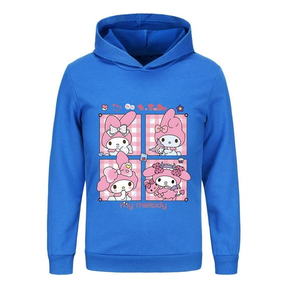 My Melody Hoodie for Kids Girls Boys - Cute Anime Pullover Sweatshirt - Soft Cozy Outfit - Birthday Gift for Cartoon Lovers