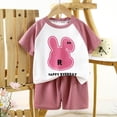 thumbnail image 2 of Xudanell Baby Toddler Pajamas Girl Boy Sleepwear Summer Pja Homewear Short Sets Size 4-5 Years, 2 of 5
