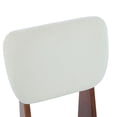 thumbnail image 6 of YIYADO Accent Chair Set of 2, Mid-Century Modern Chair, Polyester Fiber Upholstery, Walnut Finish Wooden Base, Simple and Stylish Accent Seat for Living Room, Bedroom, Balcony, Beige, 6 of 6