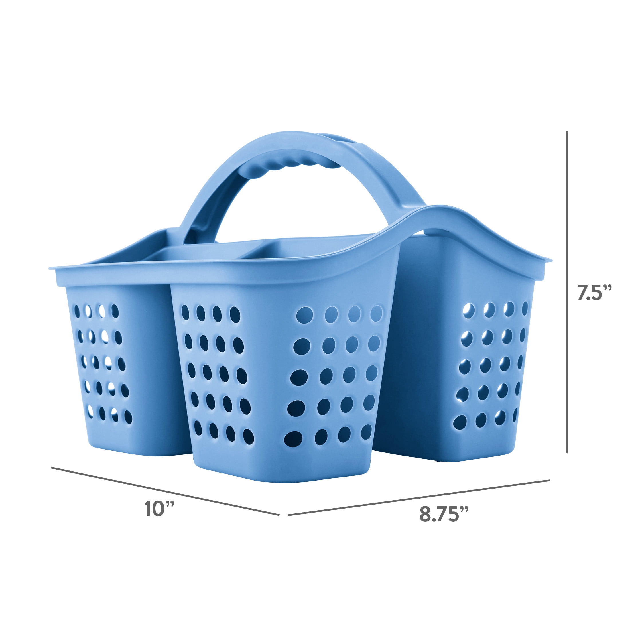 Mainstays by Becky G. & Alejandra Small Portable Shower Caddy, Blue