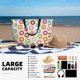 thumbnail image 5 of Fotbe Colorful Donuts Bolsa de Viaje para Playa - Resistente al Agua, Bolsa Tote de Gran Capacidad y Ligera con 7 Bolsillos para Mujeres y Hombres, 5 of 7