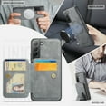 thumbnail image 6 of Allytechgroup 2 in 1 Wallet Case for Samsung Galaxy S22 Plus, Detachable Magnetic Cover Compatible with Magsafe Premium PU Leather Cards Holder Shockproof Bumper Phone Case for Women Men, Gray, 6 of 9