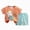 H135-Orange, variant on TOWED22 Infant Boy Summer Sleepwear Pullover Tee and Matching Shorts 2 Piece Pajamas Set Toddler Outfits(Yellow,18-24 M)
