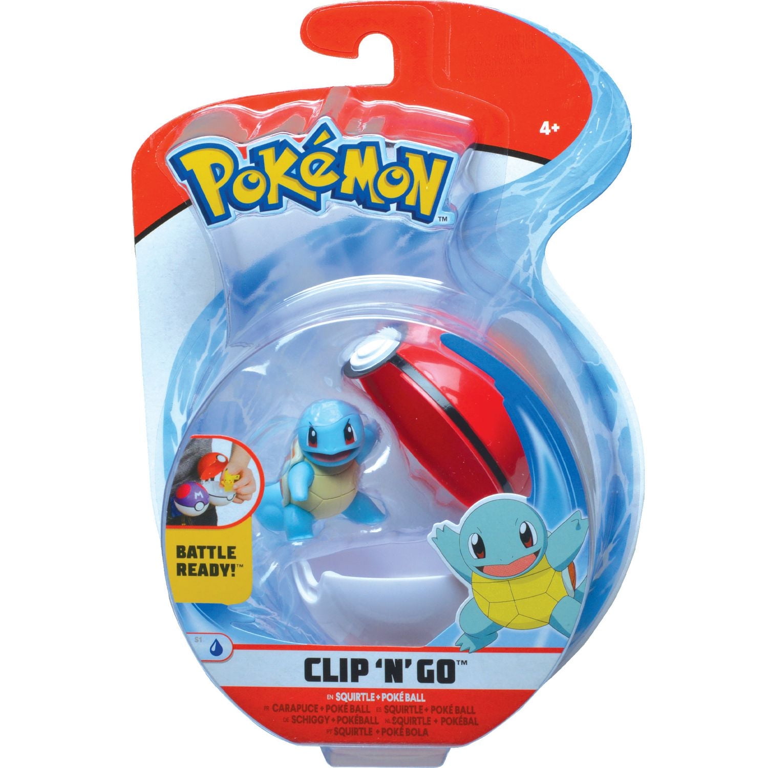 Pokemon Clip 'N' Go W4 - Squirtle & Poke Ball