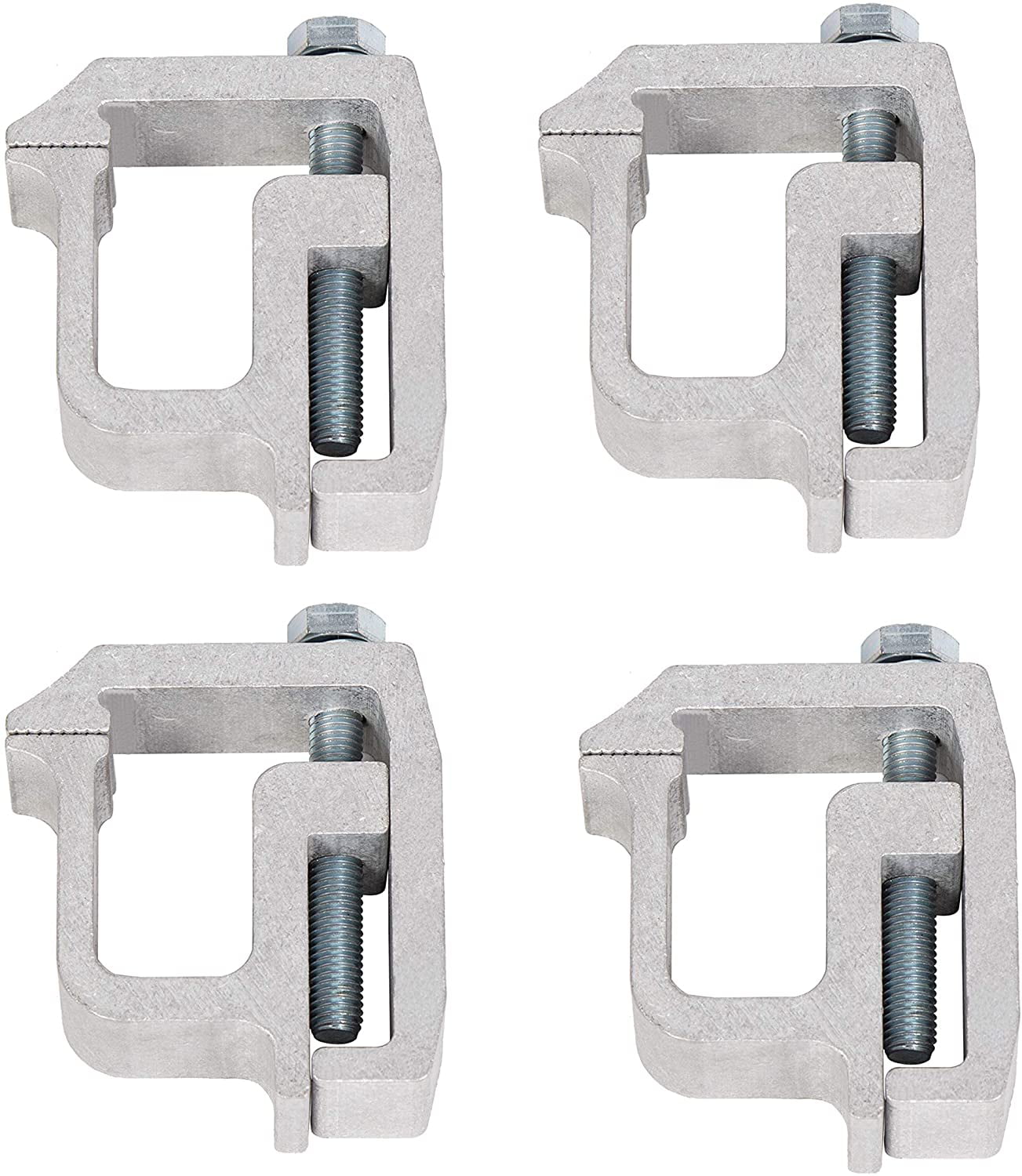 HECASA 4pcs Heavy Duty Aluminum Truck Clamps Mounting Caps Camper Shell Topper Canopy 