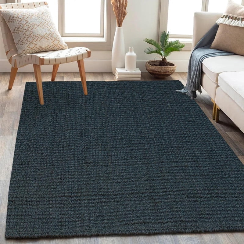 Delara Premium Handwoven 100% Jute Area Rug (7'.8" x 10'), Natural Fiber Boucle Design, 0.25" Thick – Durable Rug for Living Room, Bedroom & Entryway