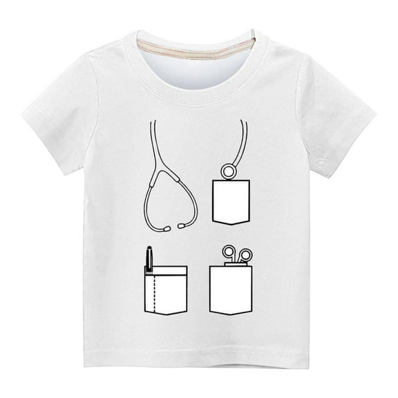 Utoimkio Kids Boys Girls Casual Print Short Sleeve T-Shirts Summer Casual Crewneck Tee Tops for Boys Girls 3-14 Years