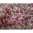 thumbnail image 4 of oneOone Silk Tabby Fabric Leaves & Floral Block Printed Craft Fabric BTY 42 Inch Wide, 4 of 4